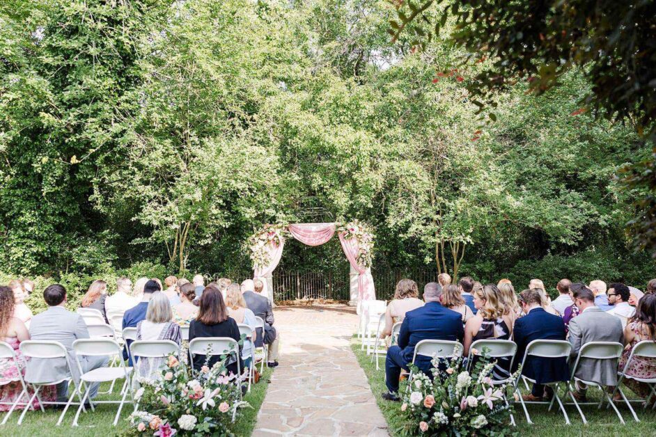 Katie And Jacob Cam North Photography Decorated Wedding Arbor At The Hall