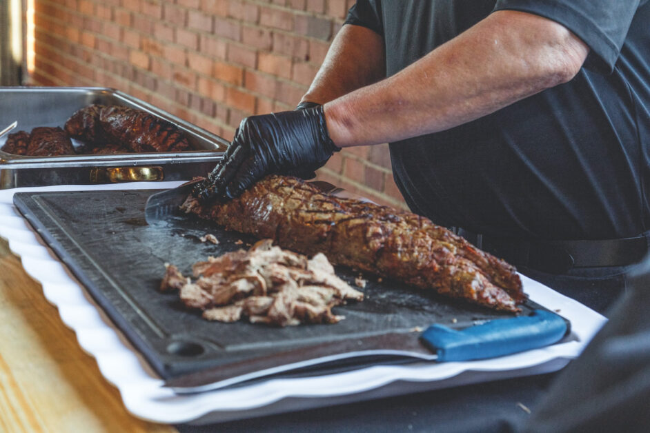 Katie And Phil Meat Carving Station Ashley Medlin Photography