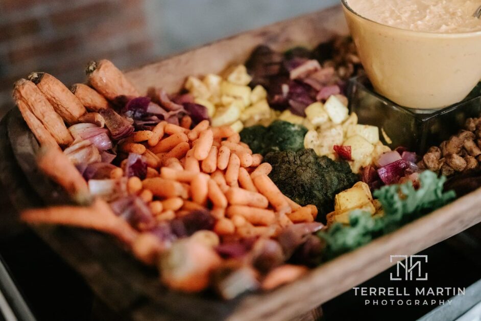 Roasted Vegetable Platter Tim Meghan Wedding 0962 Terrellmartinphoto