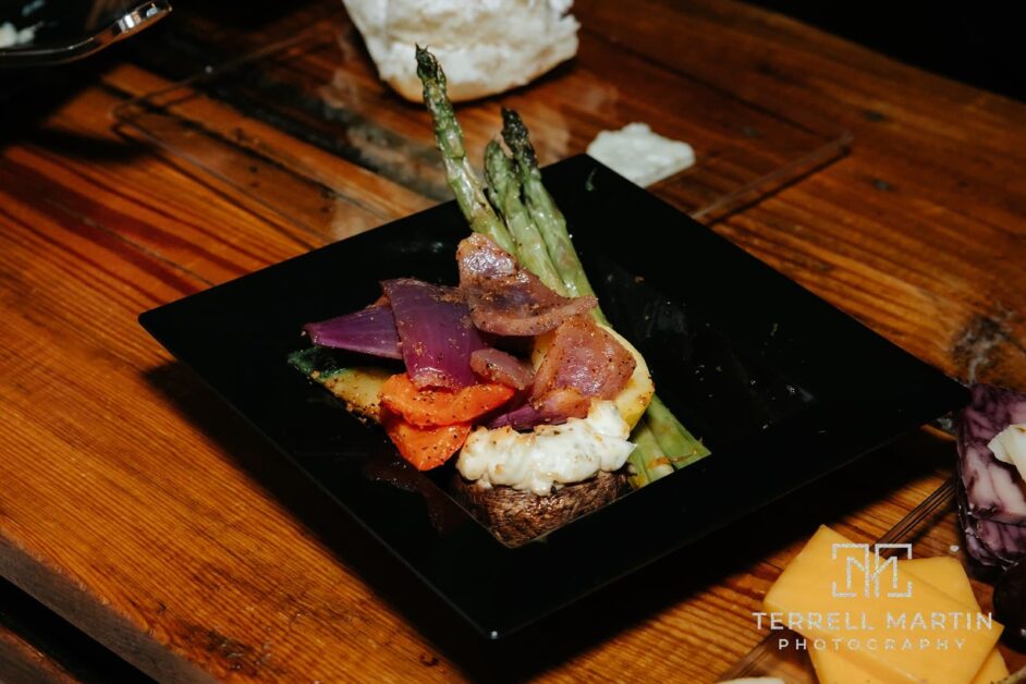 Plate Of Roasted Vegetables Tim Meghan Wedding Terrellmartinphoto